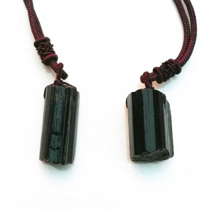 Raw Black Tourmaline Pendent