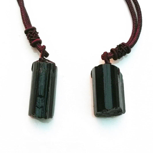 Raw Black Tourmaline Pendent