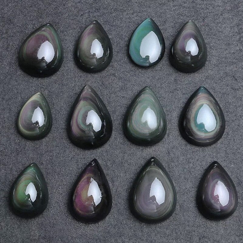 Rainbow Obsidian Tear Drop Pendent