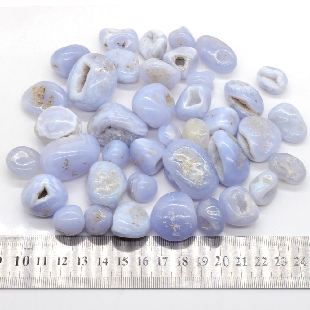 Blue Agate Geode Tumbles