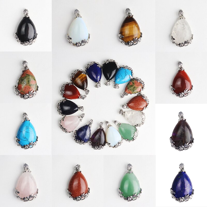 Flower Wrap Crystal Pendents