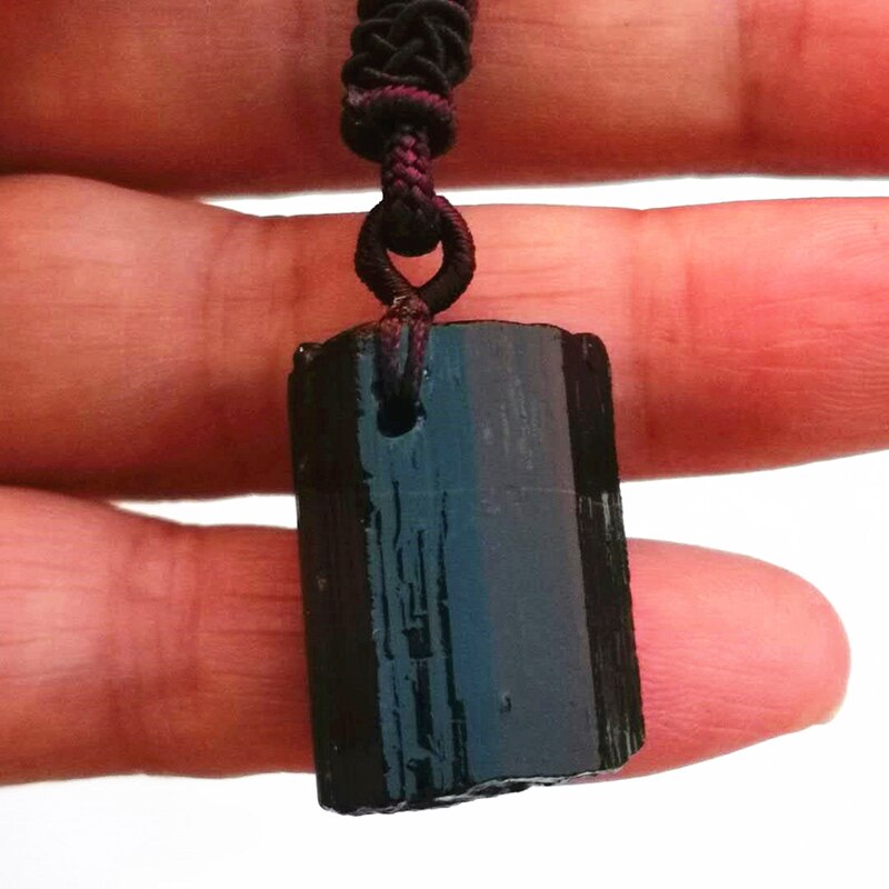 Raw Black Tourmaline Pendent