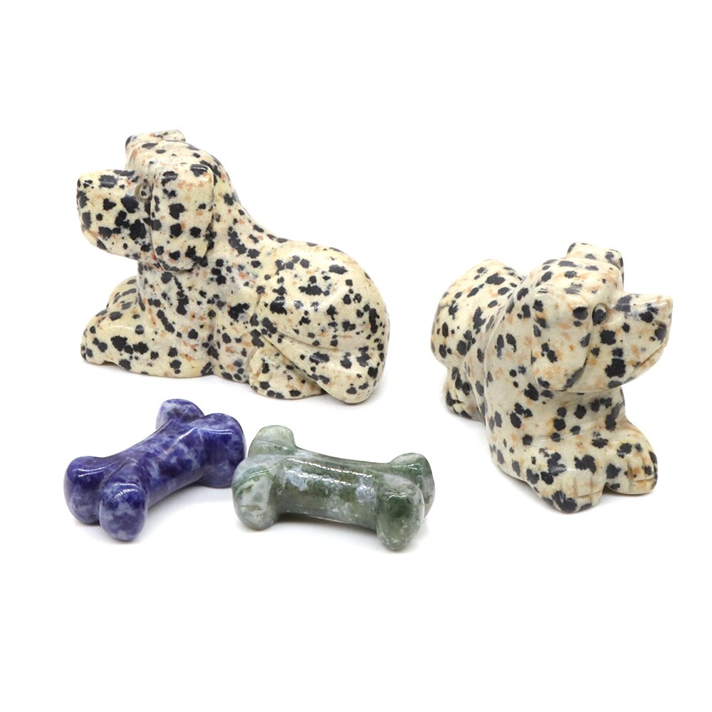 Dalmation Jasper Dog & Bone Set