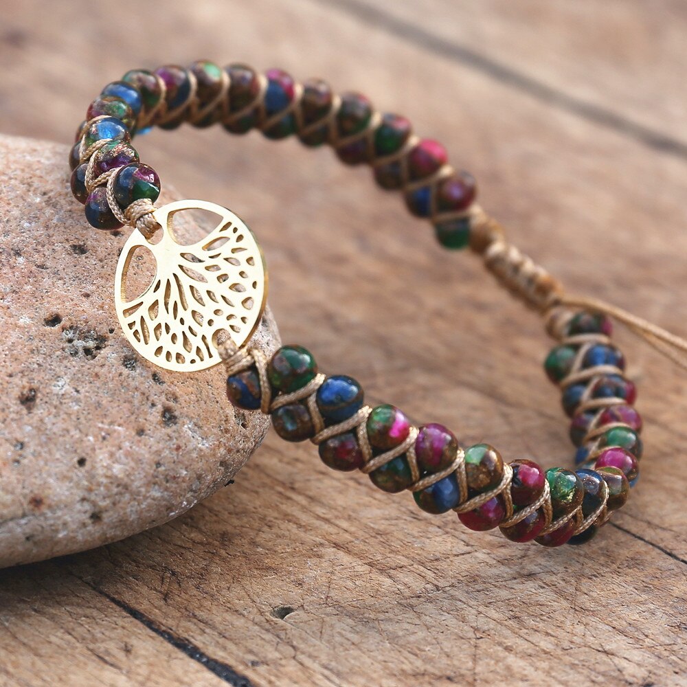 Hand Woven Tree of Life Bead Bracelet (13 styles) 4mm