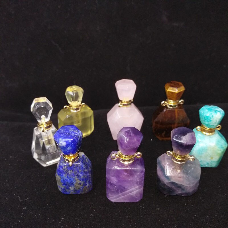 Hand Carved Crystal Fragrance/Essential Oil Bottle