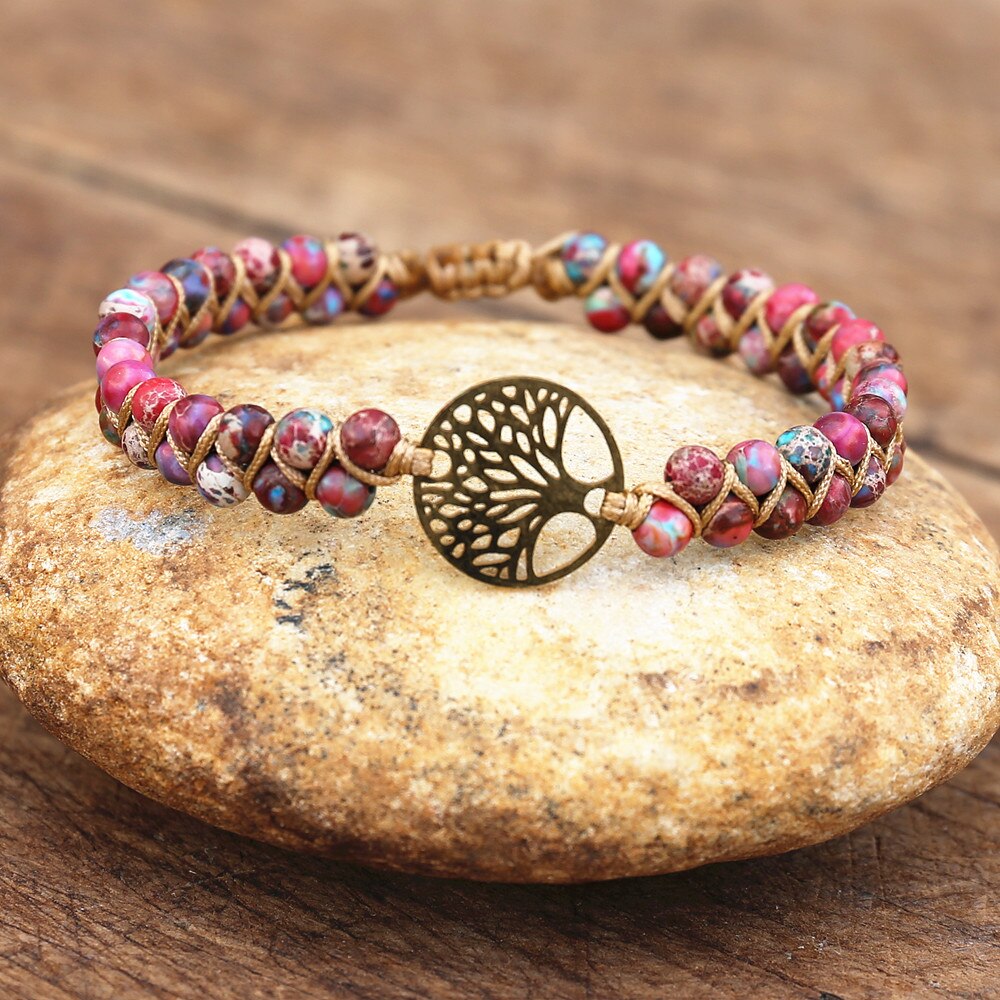 Hand Woven Tree of Life Bead Bracelet (13 styles) 4mm