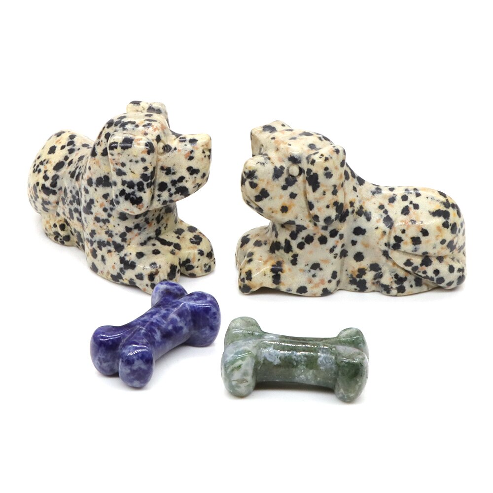 Dalmation Jasper Dog & Bone Set