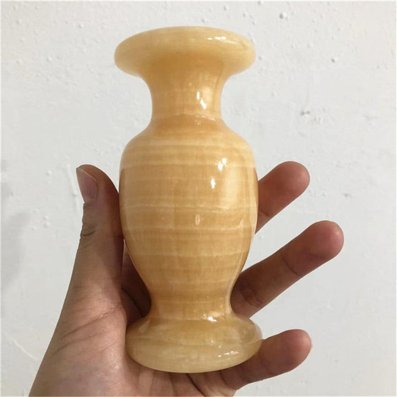 Orange Calcite Vase