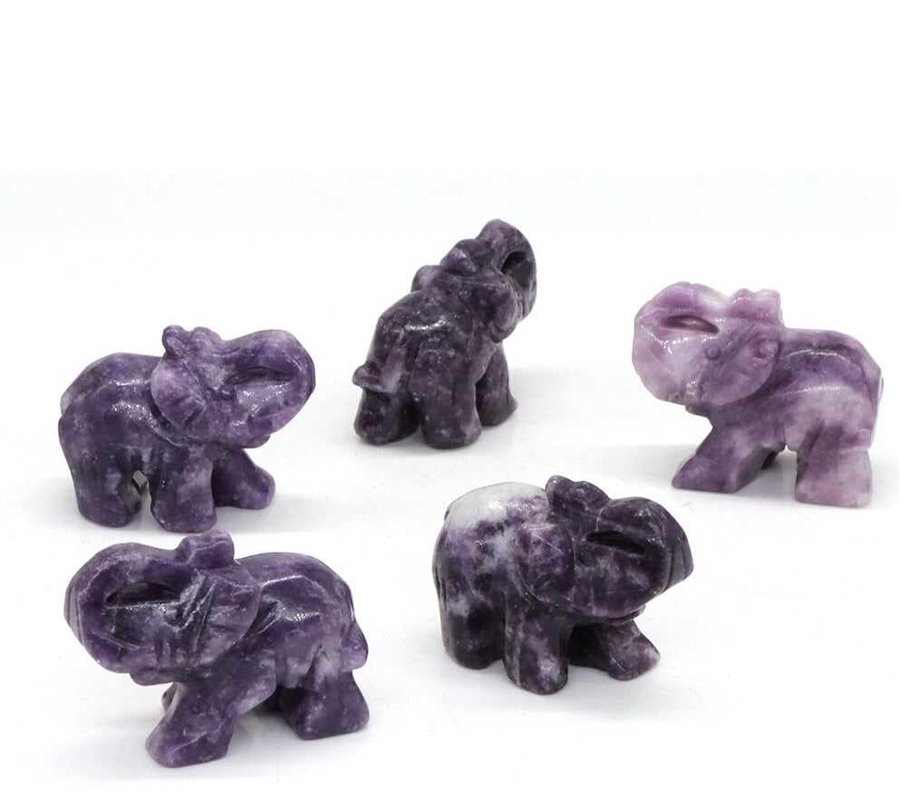 Hand Carved Elephants 10 Pack