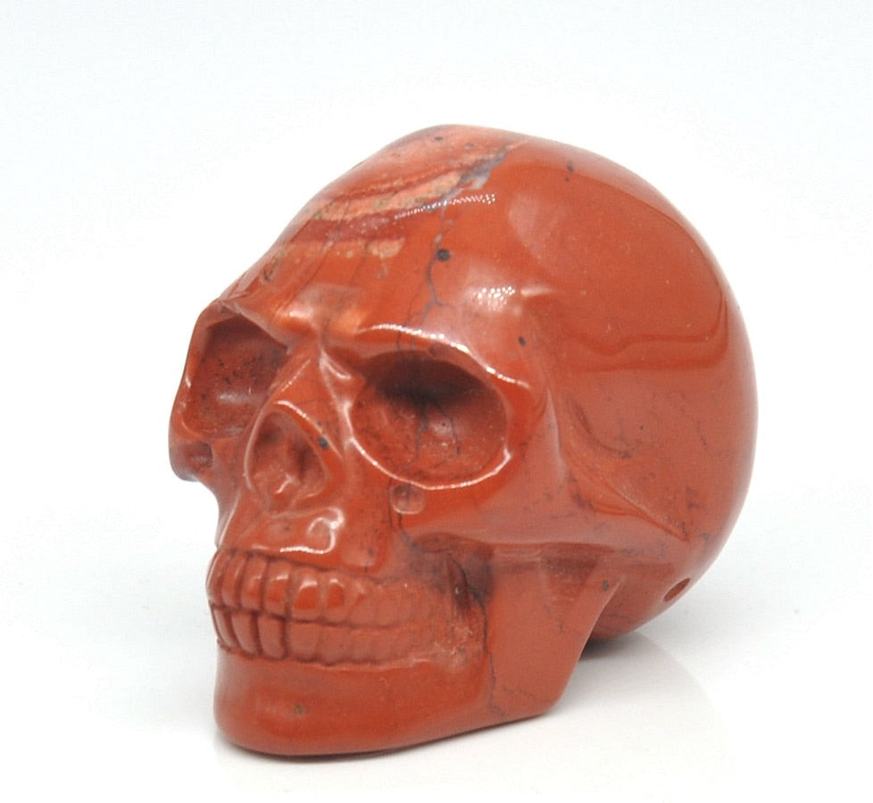 Hand Carved Skull Carvings 2"