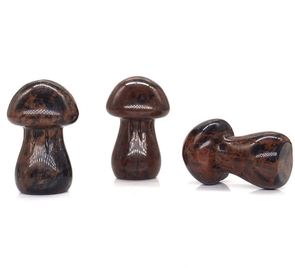 Hand Carved Mushrooms