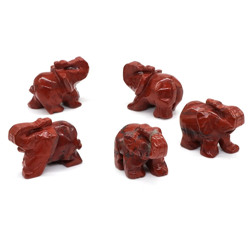 Hand Carved Elephants 10 Pack