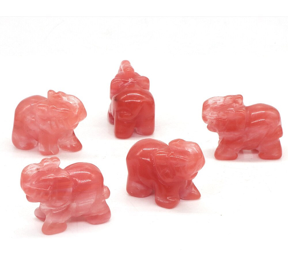 Hand Carved Elephants 10 Pack