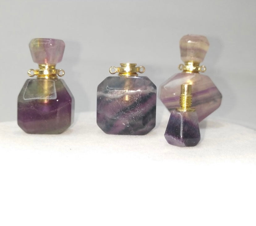 Hand Carved Crystal Fragrance/Essential Oil Bottle