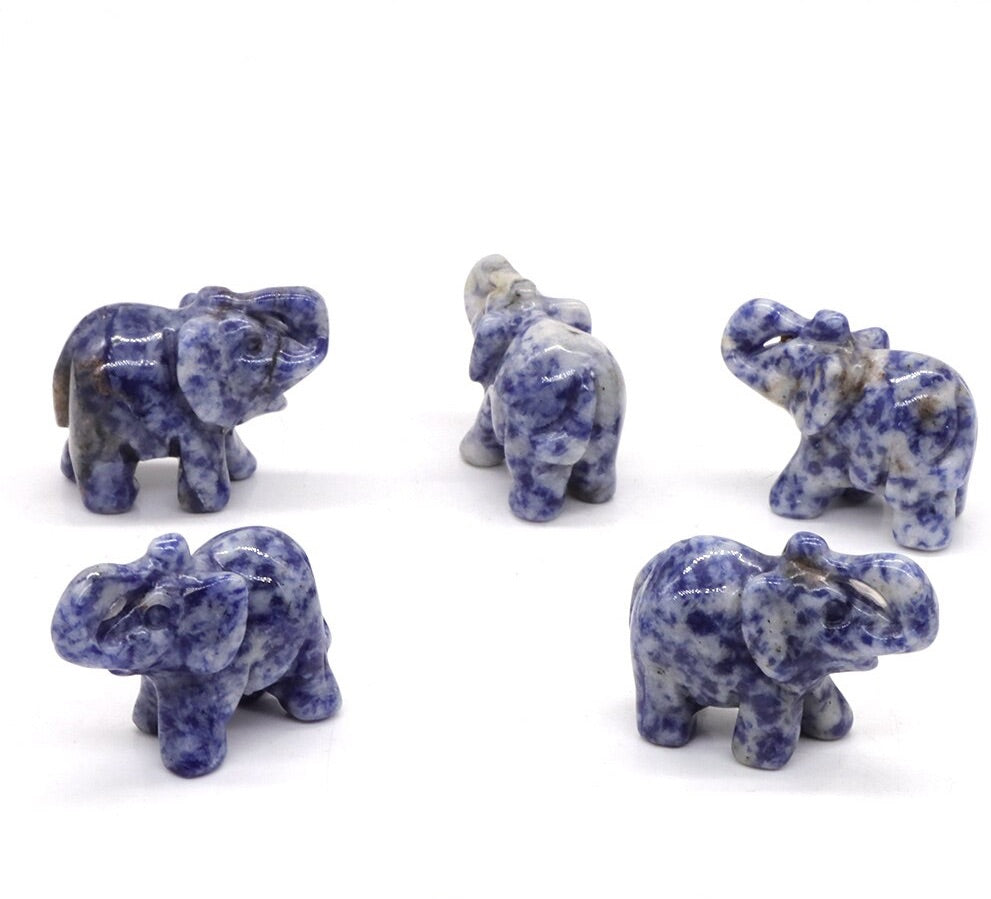 Hand Carved Elephants 10 Pack