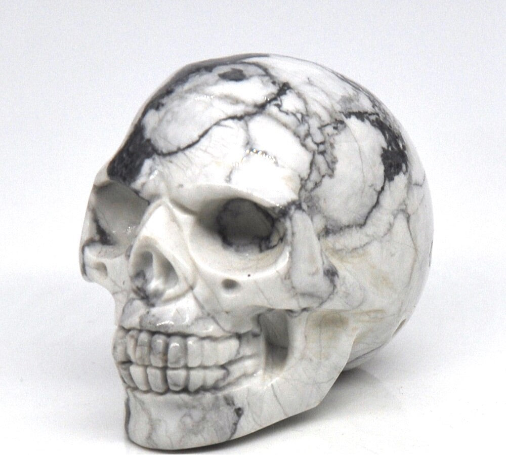 Hand Carved Skull Carvings 2"