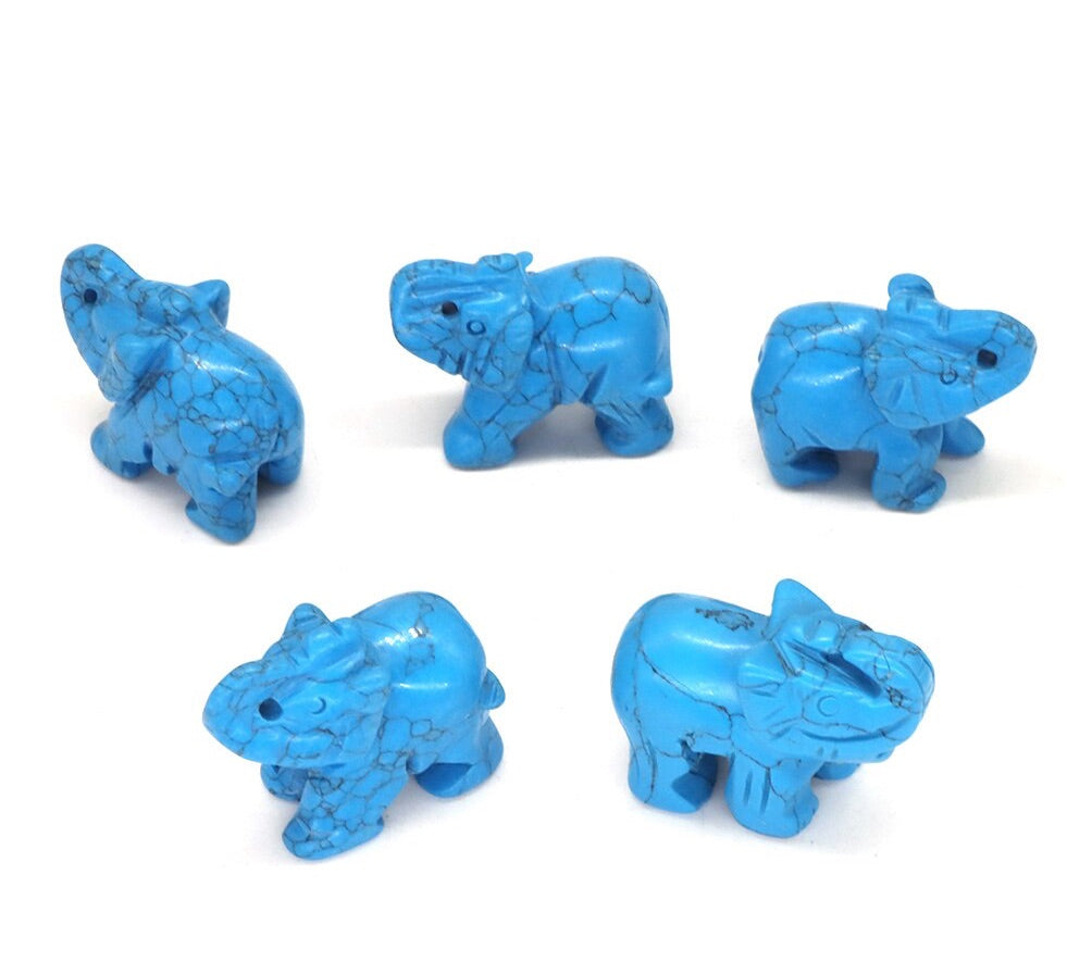 Hand Carved Elephants 10 Pack