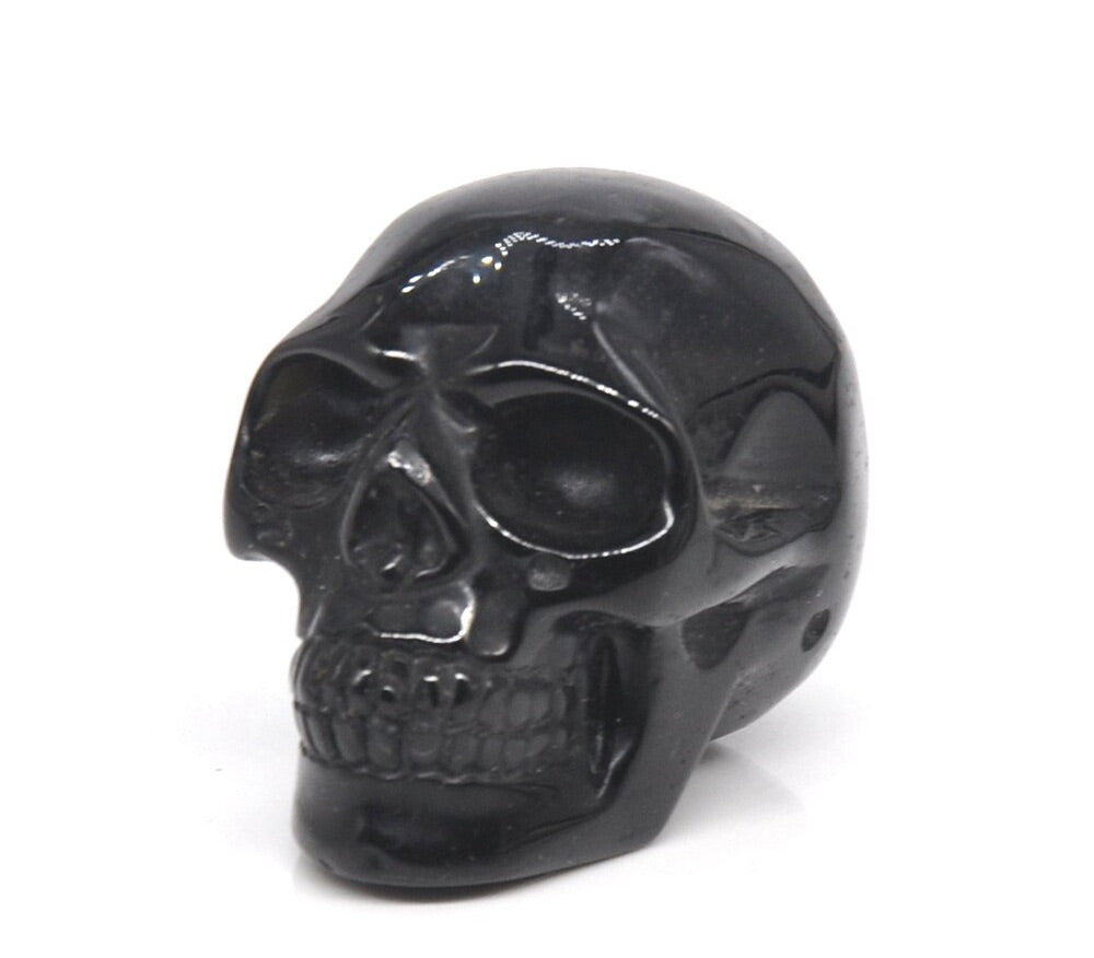 Hand Carved Skull Carvings 2"