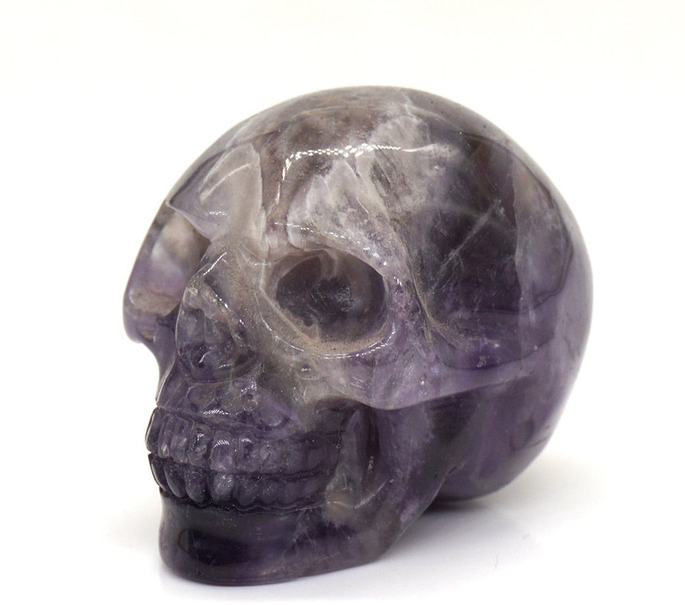 Hand Carved Skull Carvings 2"