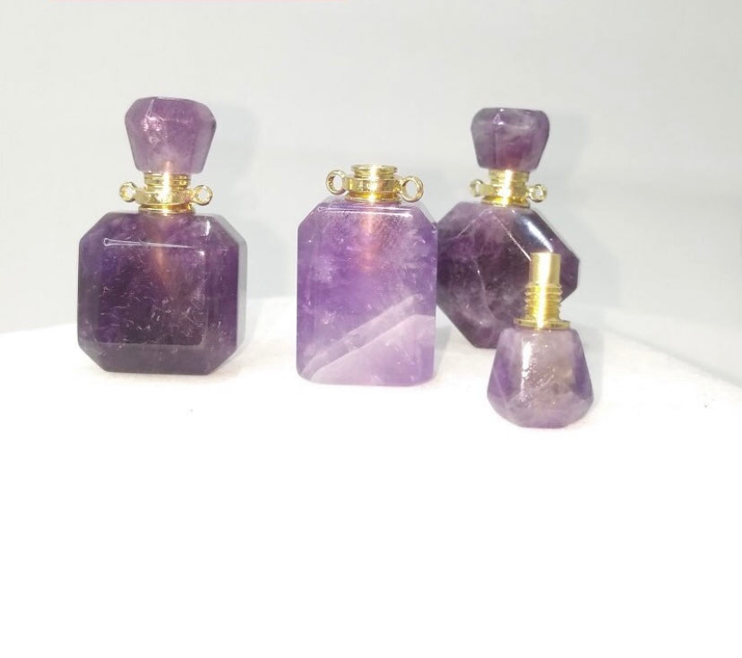 Hand Carved Crystal Fragrance/Essential Oil Bottle