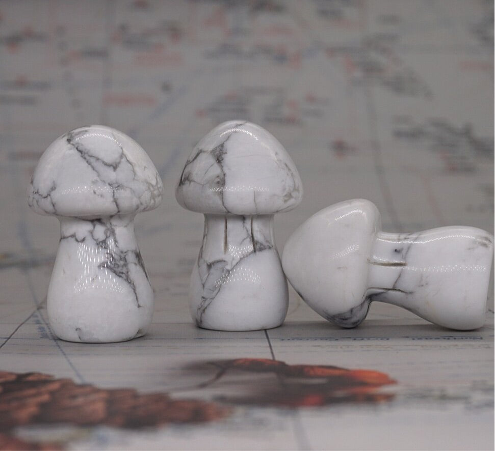 Hand Carved Mushrooms