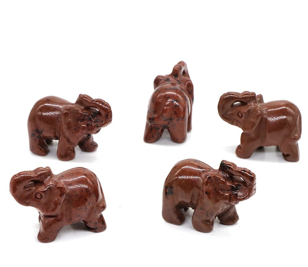 Hand Carved Elephants 10 Pack