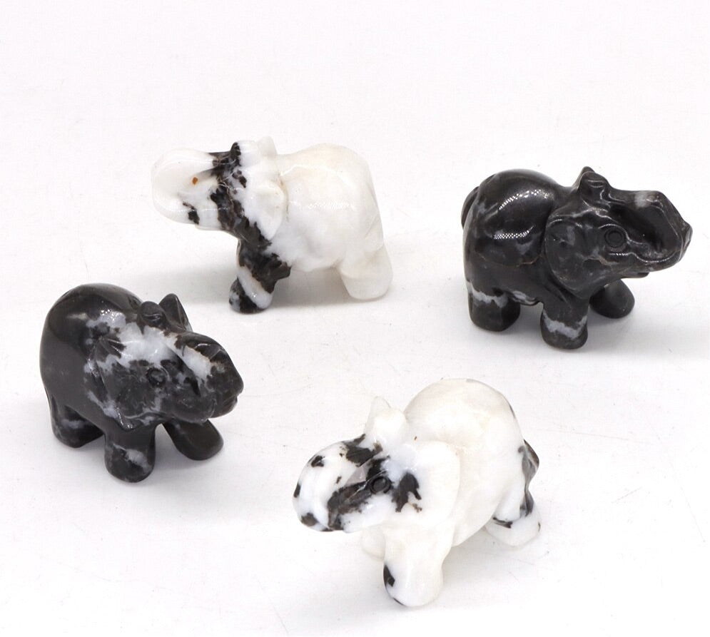 Hand Carved Elephants 10 Pack