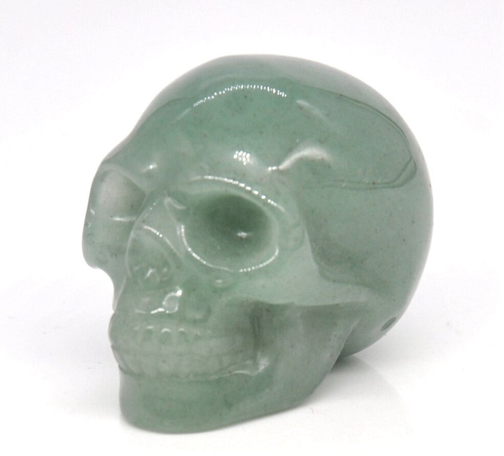 Hand Carved Skull Carvings 2"