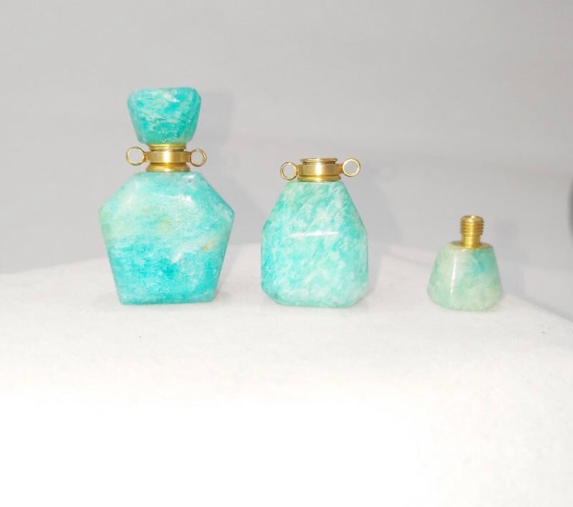 Hand Carved Crystal Fragrance/Essential Oil Bottle