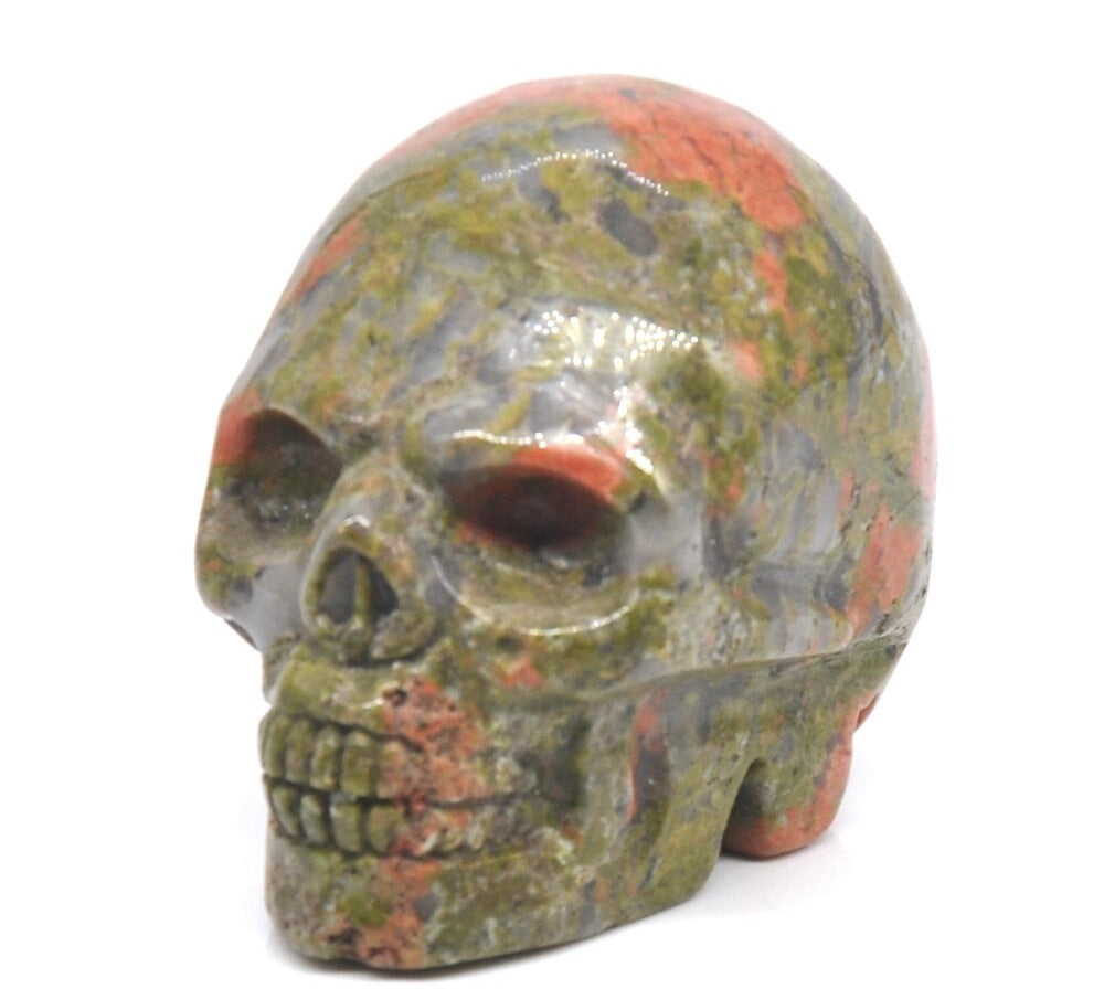 Hand Carved Skull Carvings 2"