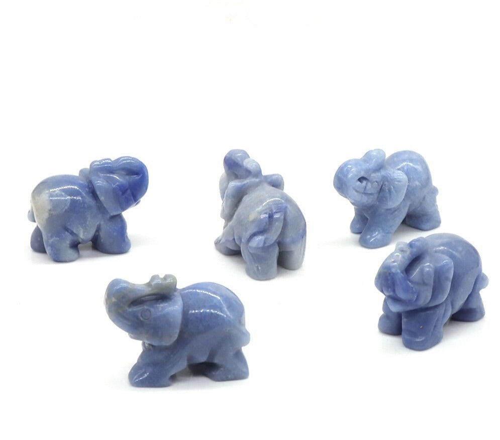 Hand Carved Elephants 10 Pack