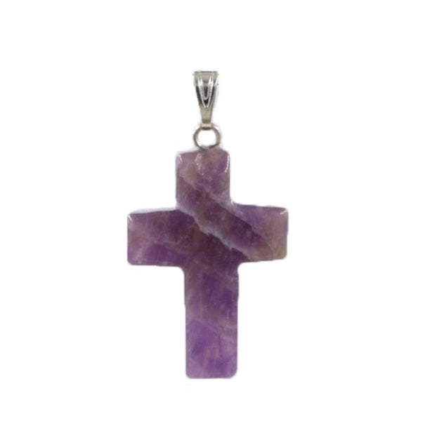 Hand Carved Crystal Cross Pendents