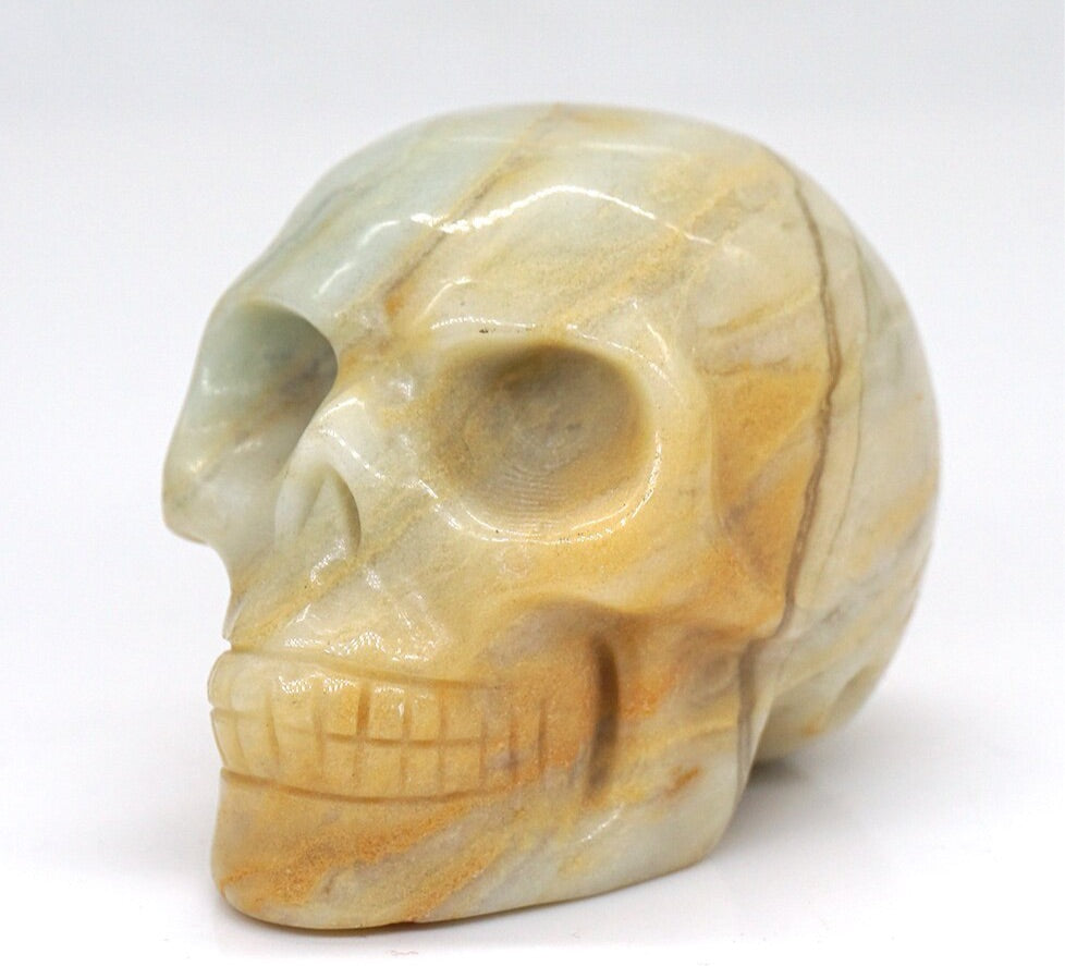 Hand Carved Skull Carvings 2"