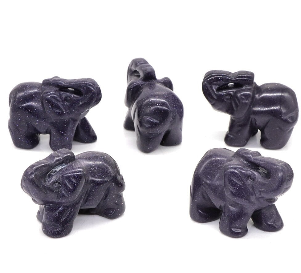 Hand Carved Elephants 10 Pack