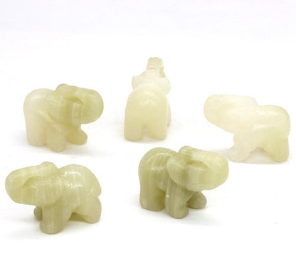 Hand Carved Elephants 10 Pack