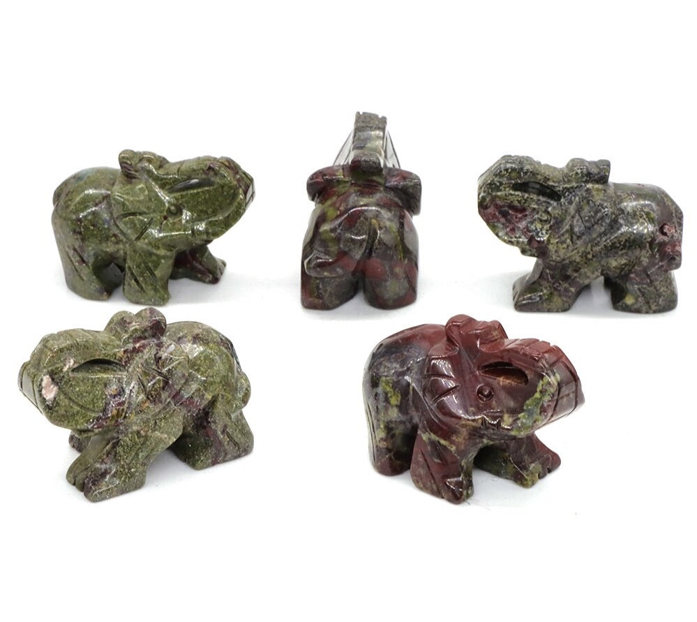 Hand Carved Elephants 10 Pack