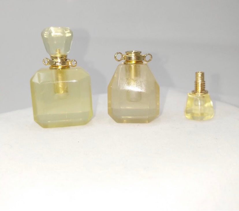 Hand Carved Crystal Fragrance/Essential Oil Bottle