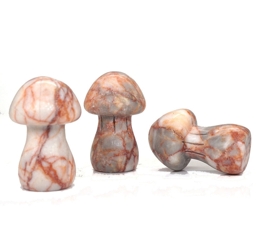 Hand Carved Mushrooms