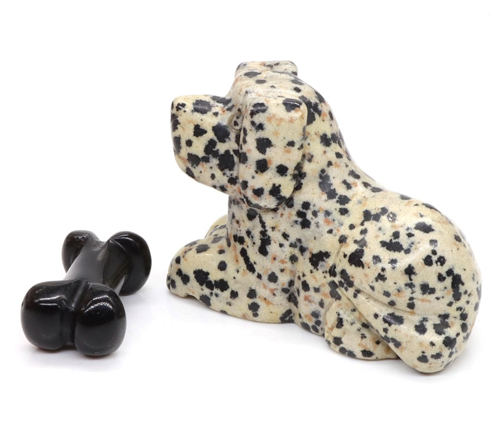 Dalmation Jasper Dog & Bone Set