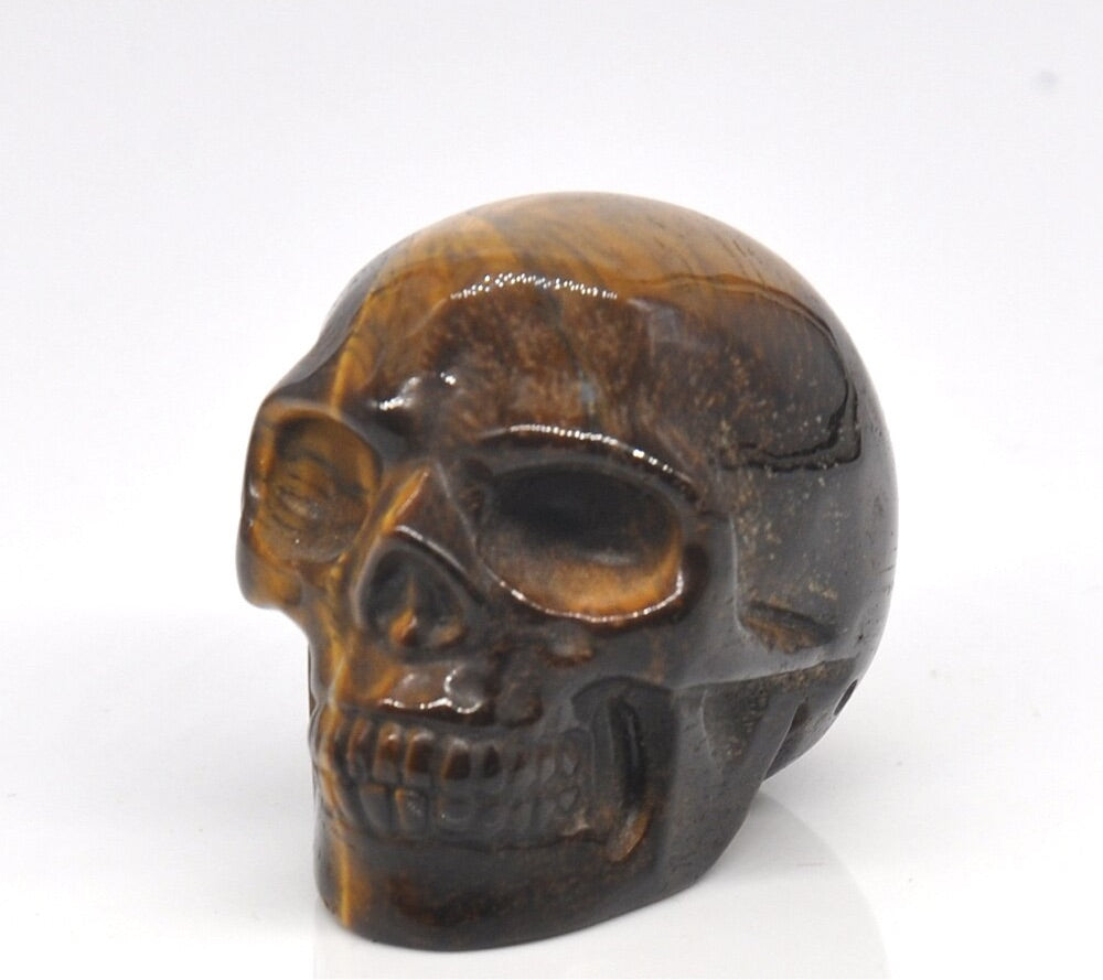 Hand Carved Skull Carvings 2"