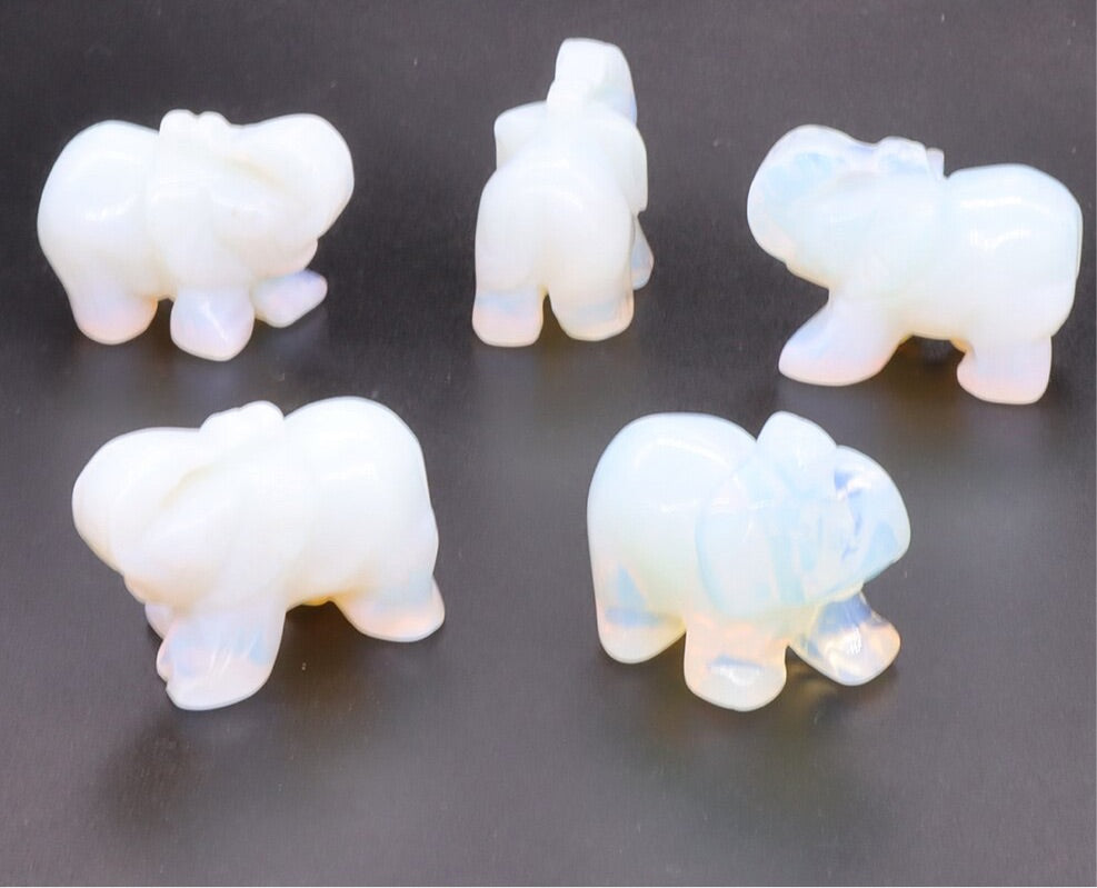 Hand Carved Elephants 10 Pack