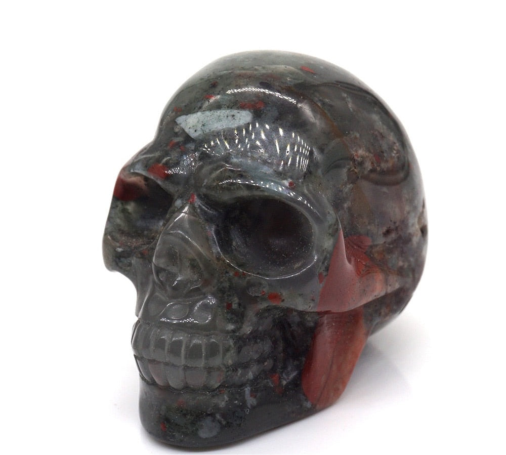 Hand Carved Skull Carvings 2"