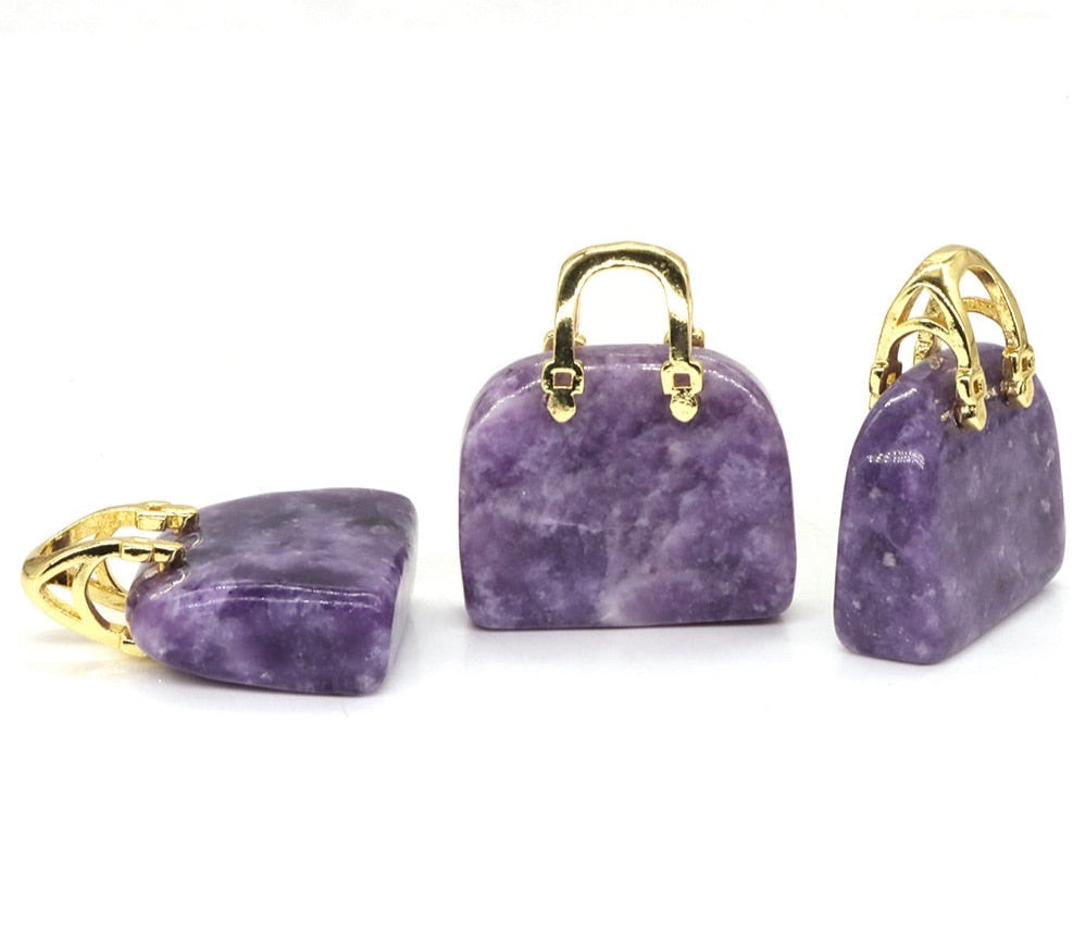 Hand Carved Crystal Purses (3 piece set)