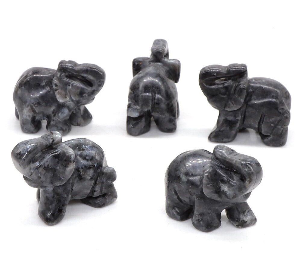 Hand Carved Elephants 10 Pack