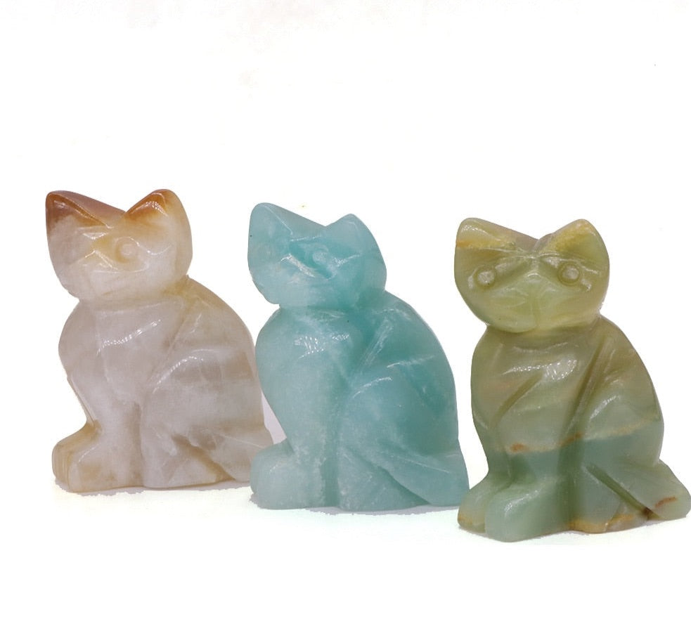 Hand Carved Cats