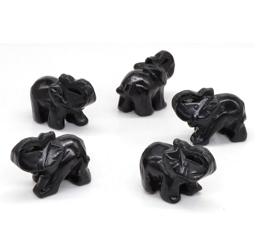 Hand Carved Elephants 10 Pack