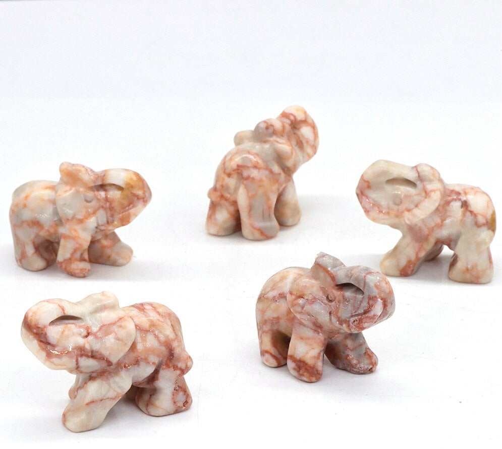 Hand Carved Elephants 10 Pack