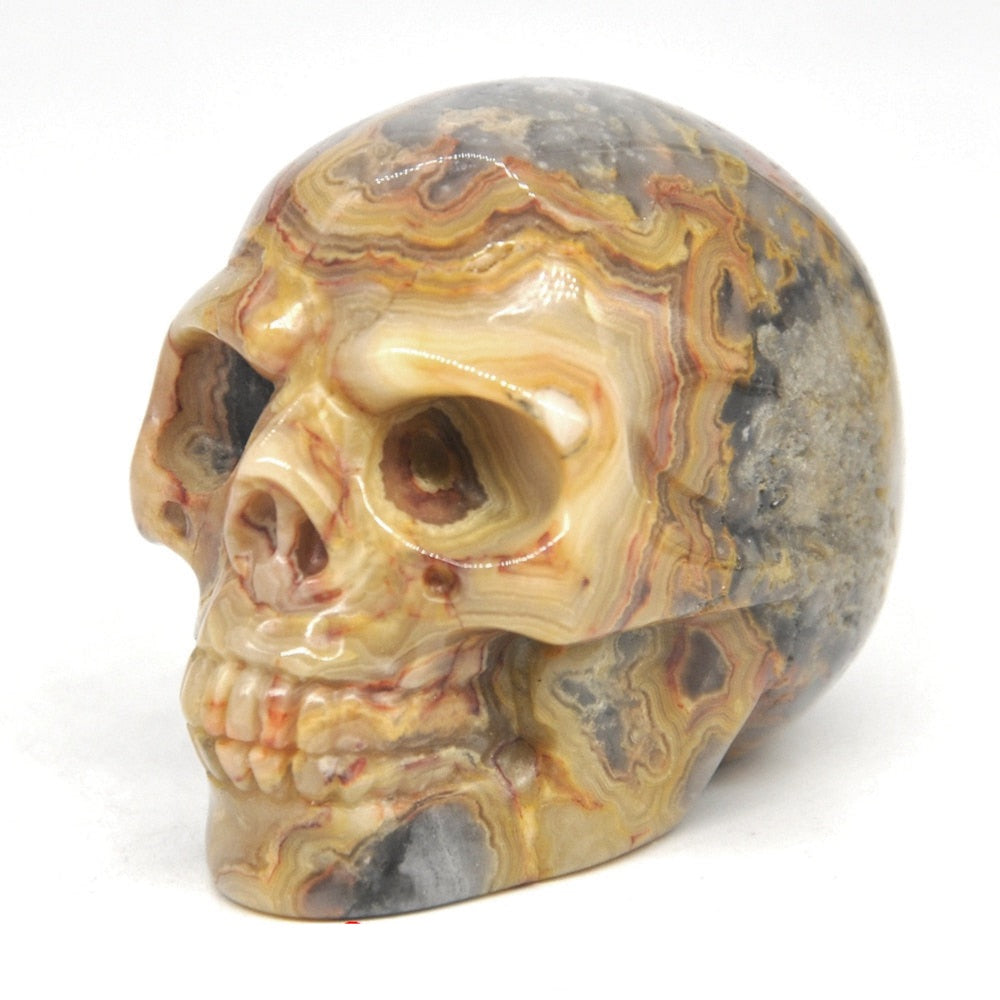 Hand Carved Skull Carvings 2"